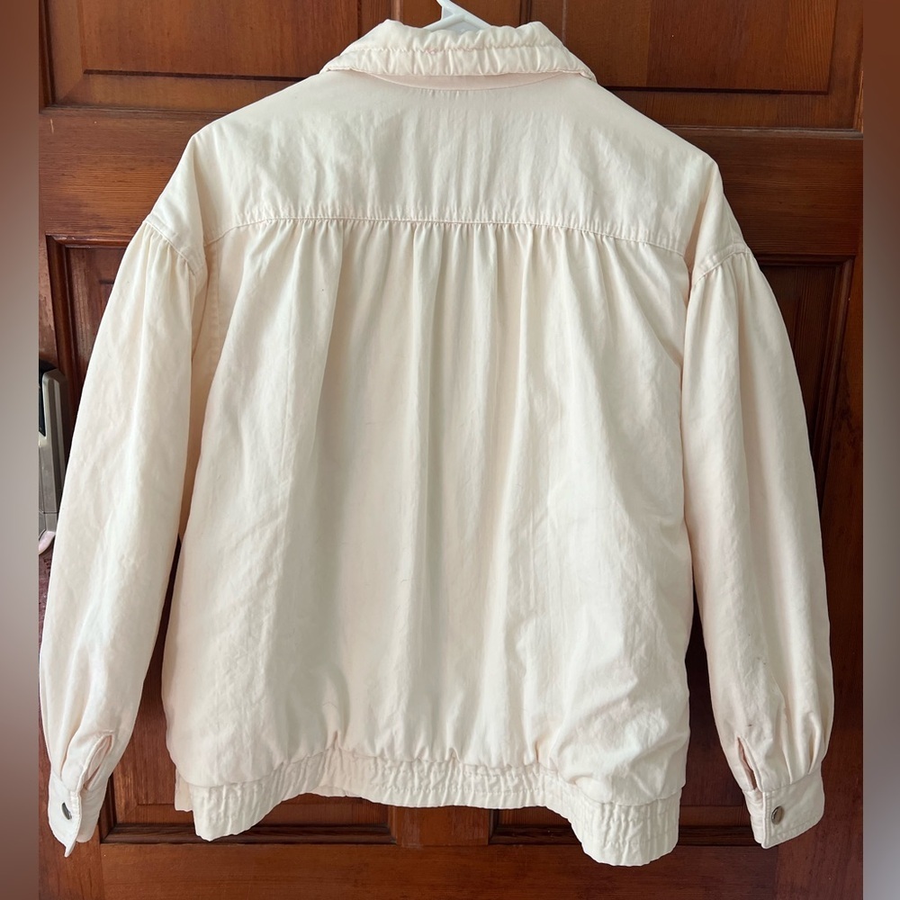 Vintage Weather Wise Betsy B Jacket Cream Pink Windbreaker Lightweight 90s M - Picture 9 of 10